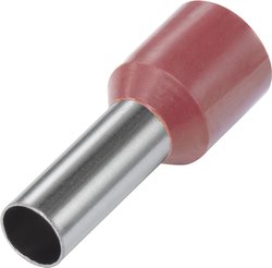 Końcówki kablowe tulejkowe 470308, kołnierz, 1 mm2 x 8 mm, czerwone, 100 szt.