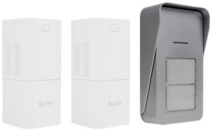 Byron DIC-21525  Interkom radiowa kompletny zestaw  biały