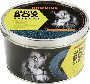 Ściernica lamelkowa RHODIUS LSZ F2 BOX 125 x 22,23mm K60 INOX kątowa Tarcza lamelkowa Rhodius LSZ F2 BOX 209316 Średnica 125 mm 5 szt.