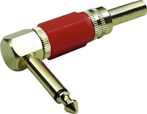 Złącze męskie jack 6,35 mm BKL Electronic 0102030, złocony, złącze męskie kątowe, 1 szt.