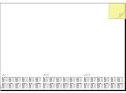 Sigel  HO490 Podkładka na biurko kalendarz 3-letni biały (S x W) 595 mm x 410 mm