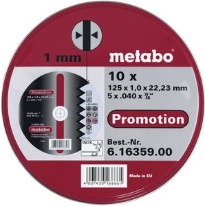 Tarcza tnąca prosta Metabo  616359000 125 mm 10 szt.