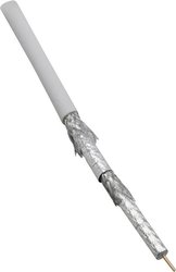 Kabel koncentryczny BKL Electronic 0806011, Średnica zewnętrzna: 8.50 mm, 75 Ω, 120 dB, biały, Produkty w metrach bieżących