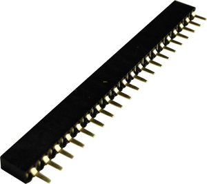 Gniazdo rzędowe, ocynowane, RM 2.54 mm, 1x20-pin