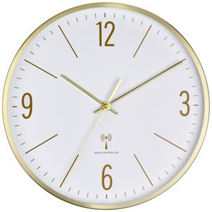 TFA Dostmann 60.3534.53 Sterowany radiowo Zegar ścienny 300 mm x 45 mm x 300 mm  złoty