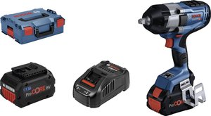 Wydajny akumulatorowy klucz udarowy 1/2'' z regulowanymi trybami pracy i technologią bezszczotkową BITURBO Wkrętarka udarowa akumulatorowa Bosch Professional GDS 18V-1000 C 18 V 5.5 Ah Li-Ion