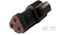 Obudowa złącza pin męskiego na kabel TE Connectivity DT04-3P-CE03, wire-to-wire, piny: 3, 1 szt.