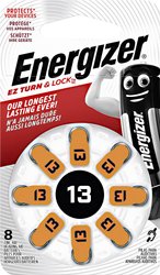 Bateria guzikowa Energizer ZA13, 1,4 V, zestaw, 8 szt.