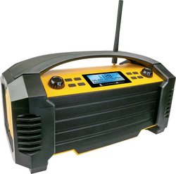Radio na budowę Schwaiger DABWORK2 513 DAB+, UKW funkcja ładowania akumulatora, ochrona przeciwbryzgowa, pyłoszczelny, wielokrotne ładowanie żółty, czarny
