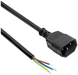kabel Akyga AK-OT-07A [1x złącze żeńskie IEC C14 - 1x z wolnym końcem] 1.5 m