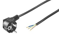 Kabel zasilający Goobay H05-VV-F3G 0.75 mm, 250V, 10A,1.5 m, czarny