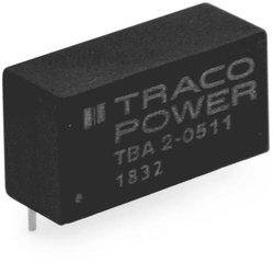 Przetwornica DC/DC, do PCB TracoPower TBA 2 TBA 2-0512, 2 W, 165 mA, 1 szt.