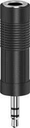 Hama 00205196  Jack Audio Przejściówka, adapter [1x złącze żeńskie jack 6,3 mm - 1x złącze męskie jack 3,5 mm] czarny