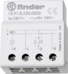Elektroniczny wyłącznik przepięciowy z opcją czasową (10 minut), seria 13.91.8.230 Przełącznik przepięciowy Finder 13.91.8.230.0000, 2300 VA, 10 A