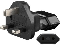 Przejściówka, adapter podróżny, wtyczka angielska, gniazdo polskie. Goobay 95303