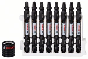 Zestaw podwójnych bitów Impact Control, 9 częściowy, PH2-T20, 65 mm, tuleja magnetyczna Bity dwustronne Bosch Accessories  2608522336 1 zest.