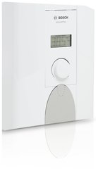 Elektroniczny przepływowy podgrzewacz wody Bosch Tronic Advanced Plus, 24/27 kW, nad stołem z precyzyjnym ustawieniem temperatury i wyświetlaczem LCD, przystosowany do energii słonecznej Podgrzewacz przepływowy Bosch Home Comfort Tronic Advanced Plus 24/2