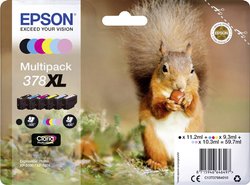 Epson atrament T3798, 378XL tusz oryginalny Combi-Pack Czarny, Cyjan, Magenta, Żółty, Jasny cyjan, Jasna magenta  C13T37984010