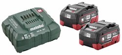 Ładowarka i akumulator do elektronarzędzi Metabo Basic-Set 2 x LiHD 5.5 Ah 685122000, LiHD, 5.5 Ah, 18 V