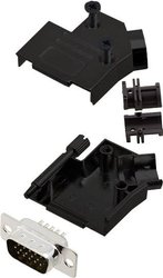 Zestaw listew męskich D-Sub encitech D45ZK09-BK-HDP15-K 6355-0104-01, rzędy: 3, styki: 15, 45 °, 1 szt.