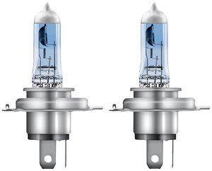 OSRAM COOL BLUE® INTENSE H4, + 100% większa jasność, do 5000 K, reflektor halogenowy, wygląd LED, duo box (2 lampy) Żarówka samochodowa H4 OSRAM COOL BLUE® INTENSE, 55 W, 12 V, 1 par(a)