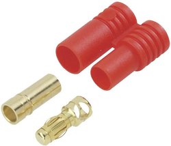 Złącze męskie akumulatora, Złącze żeńskie akumulatora 3,5 mm Modelcraft 71231+71234 pozłacane 1 par(a)