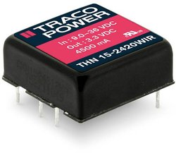 Przetwornica DC/DC, do PCB TracoPower THN 15-2421WIR THN 15-2421WIR, 15 W, +5 V/DC, -5 V/DC, 1.5 A, 1 szt.
