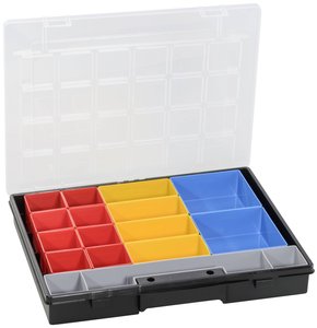 Walizka Allit EuroPlus Flex 37-17, schwarz 457202, Ilość przegród: 17, (D x S x W) 370 x 295 x 55 mm