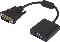 Przejściówka, adapter DVI, VGA Renkforce RF-3301134 RF-PCK-DVI/VGA0,15, [1x złącze męskie DVI 24+1-pin - 1x złącze żeńskie VGA], Wykonanie złącza: proste