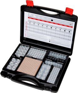 Zestaw 3M Bumpon elastyczna walizka z ponad 700 sztuk, przezroczysta i czarna Zestaw podkładek do urządzeń 3M BUMPON 017 BUMPON SET 017  700 szt.