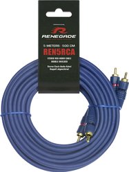 Renegade Ren5RCA Kabel cinch 5.00 m [2x złącze męskie RCA/cinch - 2x złącze męskie RCA/cinch]