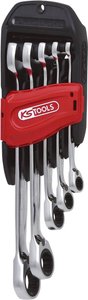 Zestaw kluczy płasko-oczkowych z grzechotką GEARplus, odwracalny, 5-częściowy 8-19mm Zestaw kluczy płasko oczkowych KS Tools  503.4605 19 mm