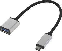 Przejściówka, adapter USB Renkforce RF-USBA-MS-01 RF-4888284, [1x złącze męskie USB-C - 1x złącze żeńskie USB-A 3.2 Gen 1 (USB 3.0)]