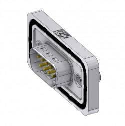 Złącze męskie D-Sub Deltron Connectors DTSWM09PZ/2M85UN, rzędy: 2, styki: 9, 180 °, 1 szt.