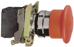 Przycisk grzybkowy Schneider Electric XB4BT845, 120 V/AC, 1 NC, 1 NO, 1 szt.