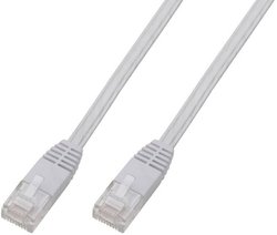 Kabel taśmowy DIGITUS Professional CAT 5e U-UTP, AWG 30/7, skrętka, długość 1 m, biały Kabel LAN RJ45, Digitus DK-1511-010F/WH, U/UTP, CAT 5e, 1.00 m, biały