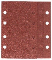 Zestaw arkuszy ściernych do szlifierek oscylacyjnych, 25-częściowy, 8 otworów, 93 x 185 mm, 40-120 Papier ścierny do szlifierki, zestaw Bosch Accessories  2607019495 185 mm 1 zest.
