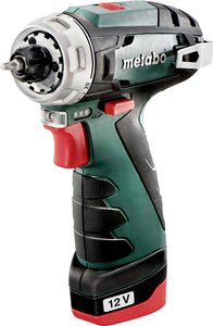 Wiertarko-wkrętarka akumulatorowa Metabo POWERMAXX BS BASIC 600984500 12 V 2.0 Ah zaw. 2 akumulatory, zaw. ładowarkę, zaw. walizkę
