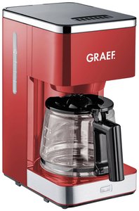 Ekspres przelewowy Graef FK 403 ze szklanym dzbankiem, czerwony Ekspres do kawy Graef FK403EU FK 403 1000 W
