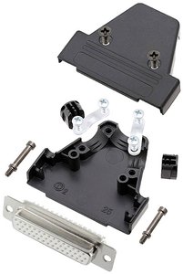Zestaw listew żeńskich D-Sub encitech TRI-P-25-HDS44-W-K 6355-8068-13, rzędy: 3, styki: 44, 180 °, 1 szt.