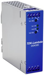 Konwerter DC-DC, montaż na szynie DIN (DIN-Rail), napięcie wejściowe 9-53VDC, napięcie wyjściowe 3.3-15V, 500W, nieizolowany przetwornik dolny Przetwornica DC/DC TDK-Lambda DDA500N-D2PP-1205-001 DDA500N-D2PP-1205-001, 500 W, 12 V, 20 A, 1 szt.