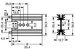 Radiator profilowany Fischer Elektronik SK 104 38,1 STS 11 K/W
