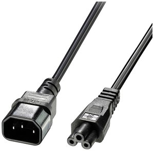 Kabel LINDY 30340 [1x złącze męskie IEC C14 - 1x złącze żeńskie IEC C5] 1.00 m