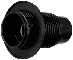 Gniazdo E14 z materiału izolacyjnego z 1 czarnym pierścieniem Oprawa E14 REV 0503020555, 1 zest., 40 W