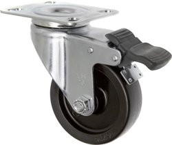 TOOLCRAFT TO-5137905 Kółko obrotowe z blokadą PP 75 mm z płytką montażową  Maksymalne obciążenie: 70 kg