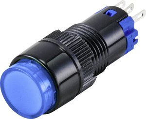 Przełącznik wciskany TRU COMPONENTS LAS2Y-11Z/B TC-9428056, 12 mm, 250 V, 3 A, 1 szt.