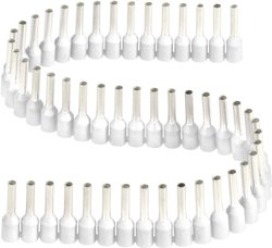 Końcówki kablowe tulejkowe, kołnierz, 0.3-0.5 mm2 x 8 mm, pomarańczowe, taśma 50 szt.