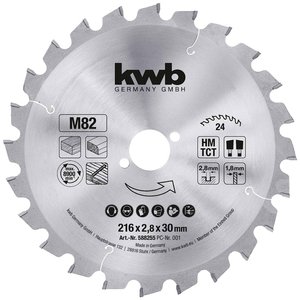 Tarcze pilarskie do płyt wiórowych do pił tarczowych Ø 210 x 30 mm Tarcza tnąca kwb  216 x 30 mm 1 szt.