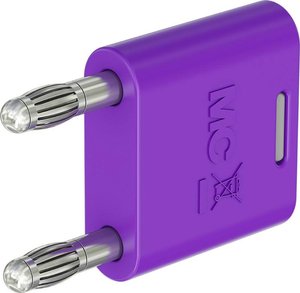Złączka bananowa Stäubli KS2-4N-19 64.4010-26 Średnica pinu: 4 mm Rozstaw kołków: 19 mm fioletowy 1 szt.