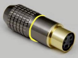 Złącze męskie DIN miniaturowe  BKL Electronic 0212007, złocony, złącze, proste, 1 szt.